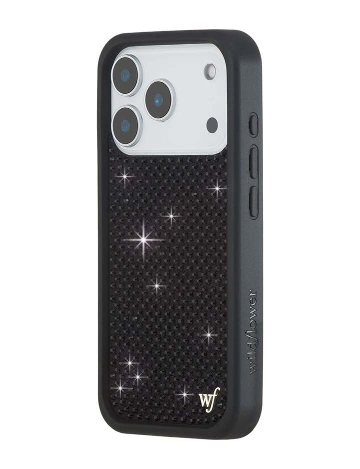Rhinestone iPhone Case Black