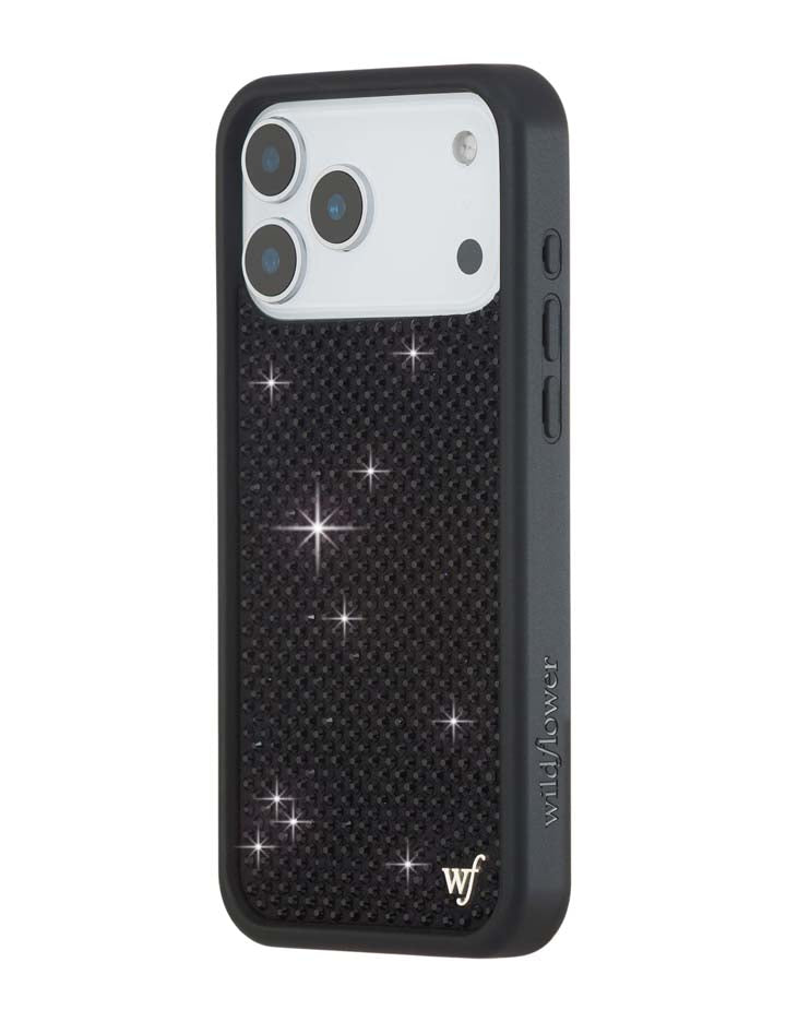 Rhinestone iPhone Case Black