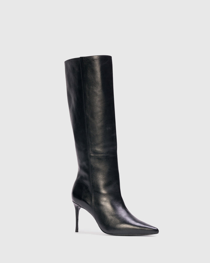 Kath 80MM Leather Boots Black