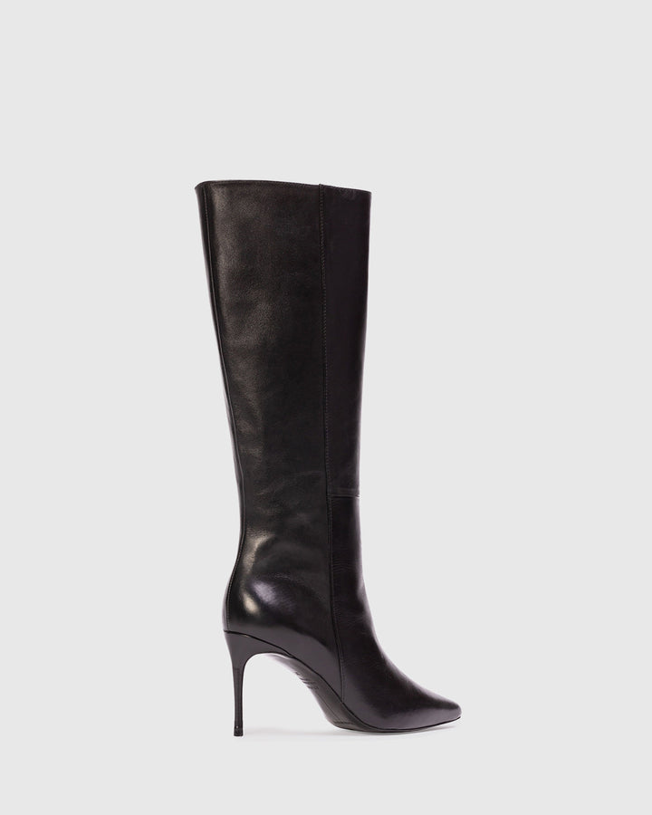 Kath 80MM Leather Boots Black