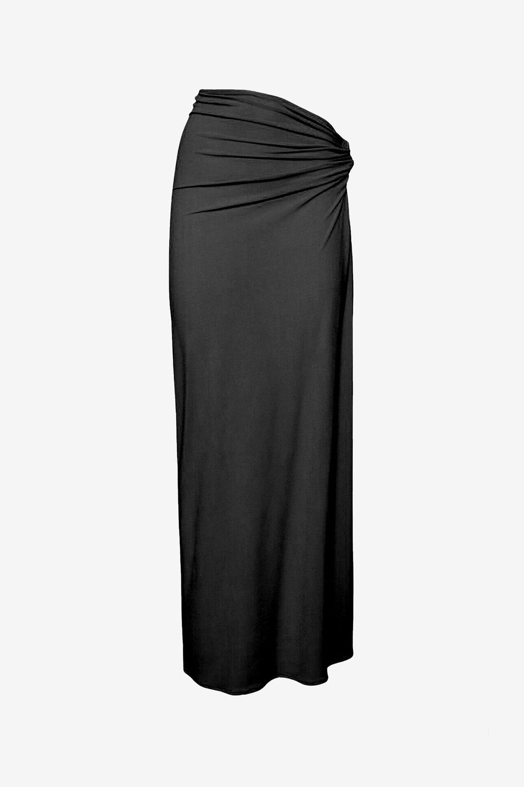 Knot Long Skirt in Black