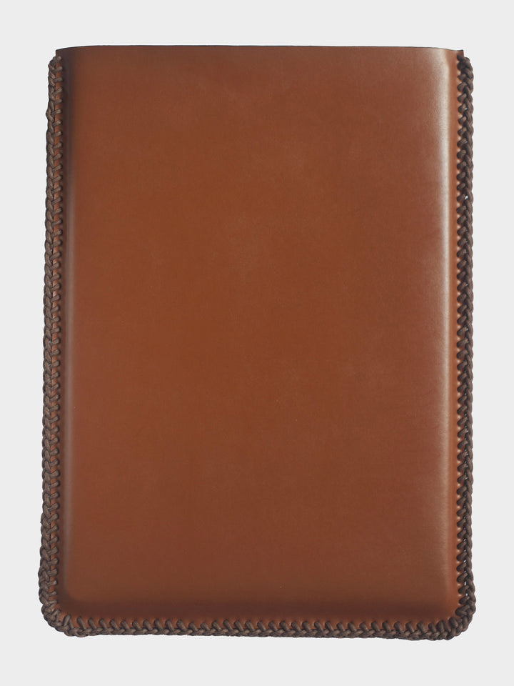 Laced Leather Laptop Sleeve