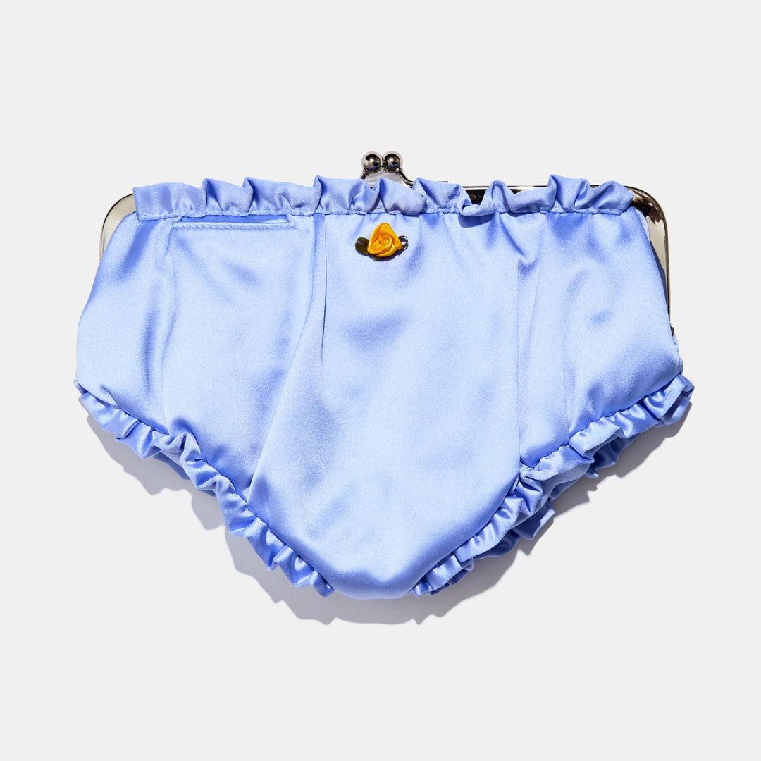 Undies Pouch Cornflower Blue Satin