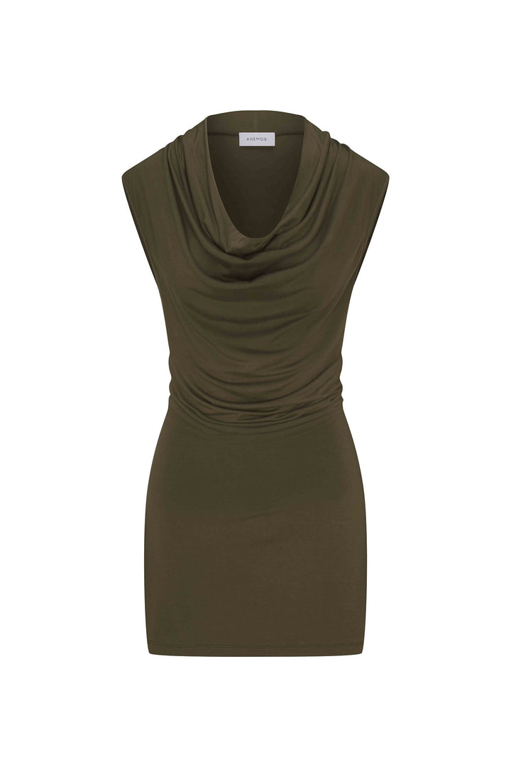 Cowl Neck Mini Dress