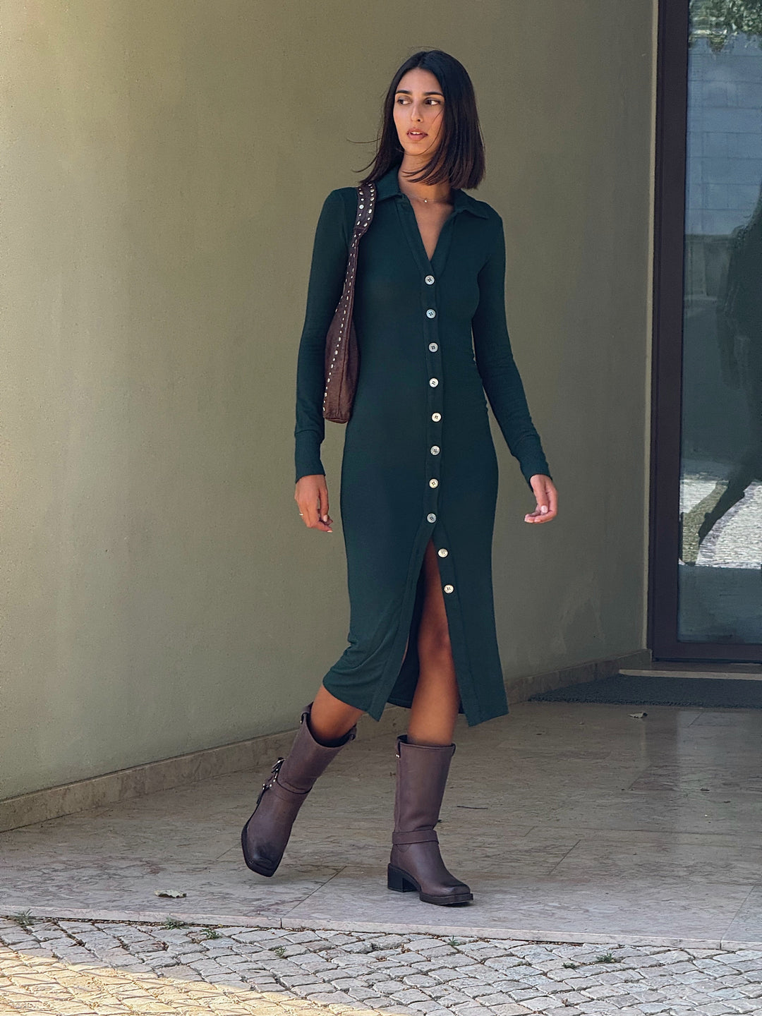 ANEMOS Cardigan Midi Dress