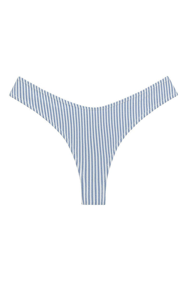 Classic Blue Stripe Lulu (Zig-Zag Stitch) Bikini Bottom
