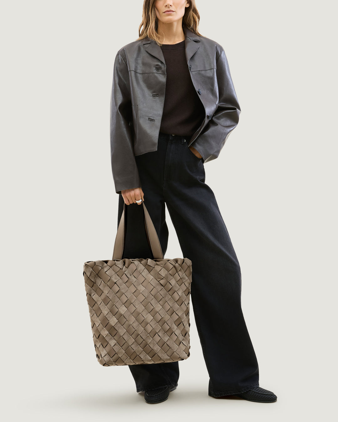 Como Shopper Tote Suede &amp; Neoprene Bluff