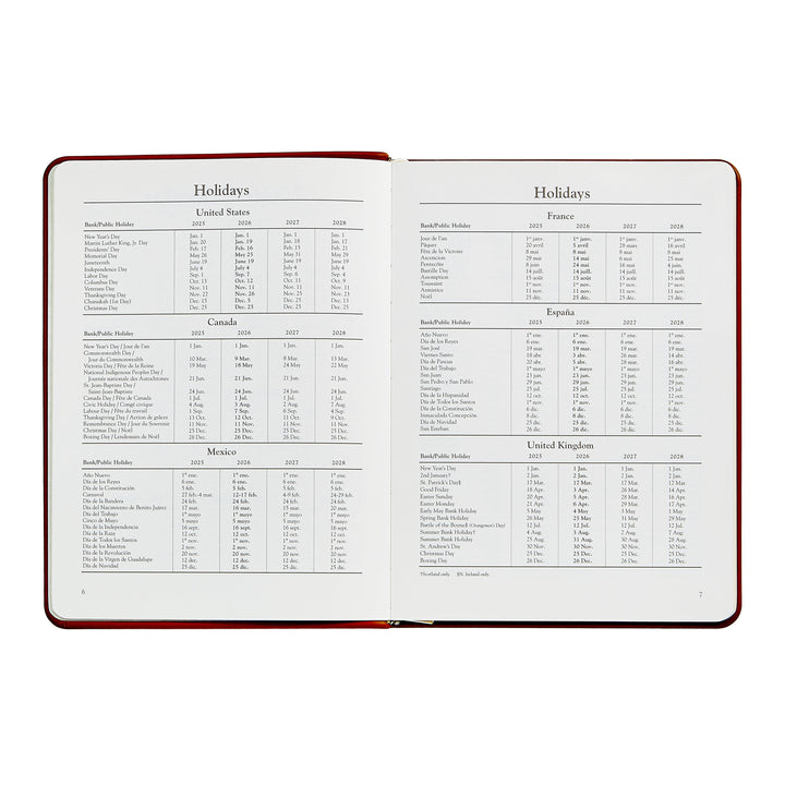 2026 Desk Diary Red