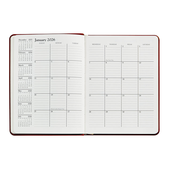 2026 Desk Diary Red