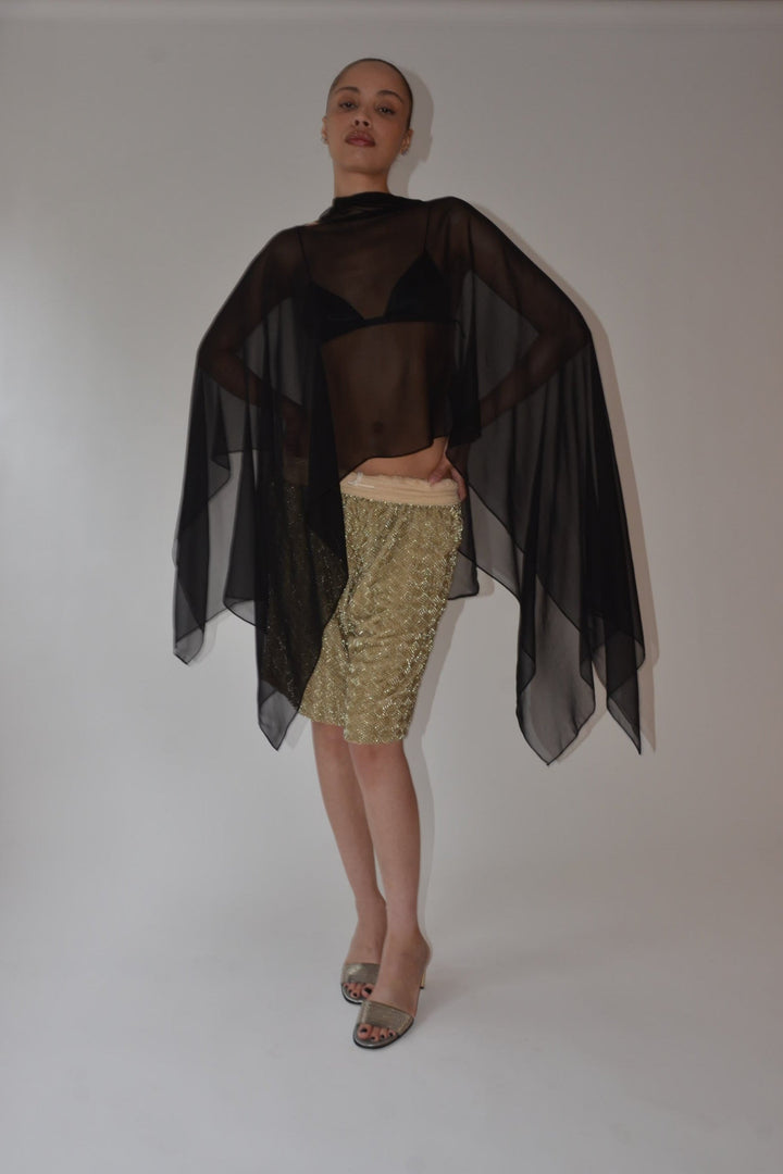 Silk Smoke Caftan Onyx