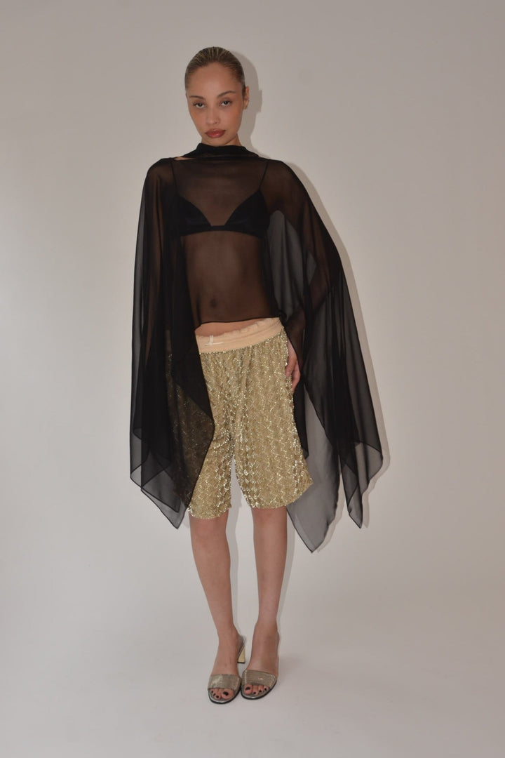 Silk Smoke Caftan Onyx