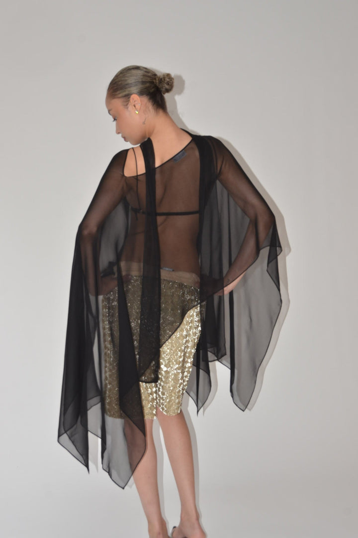 Silk Smoke Caftan Onyx