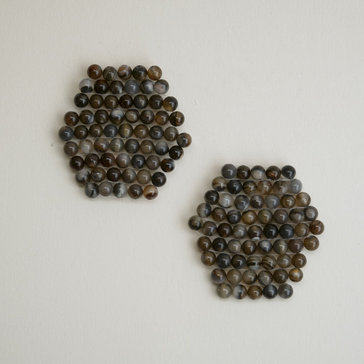 Natural Agate Stone Eye Patches Dark