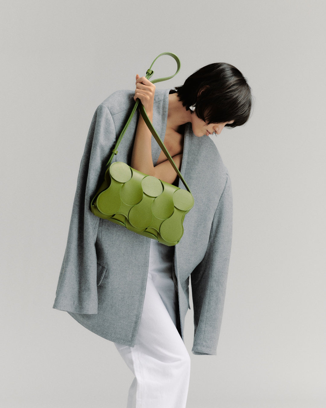 Gigi Leather Crossbody Moss