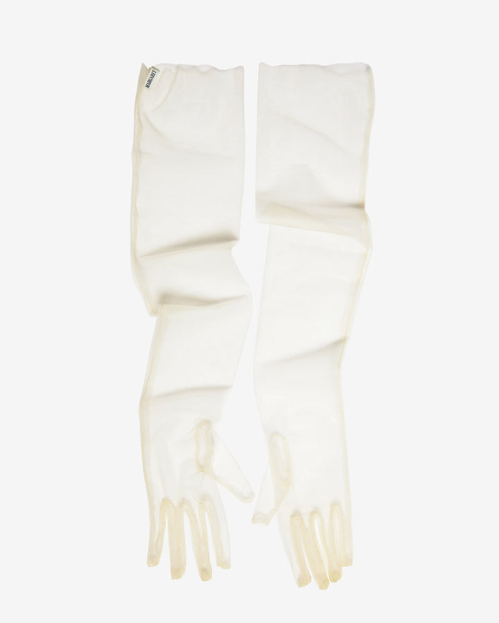 Sheer Opera Gloves Pearl