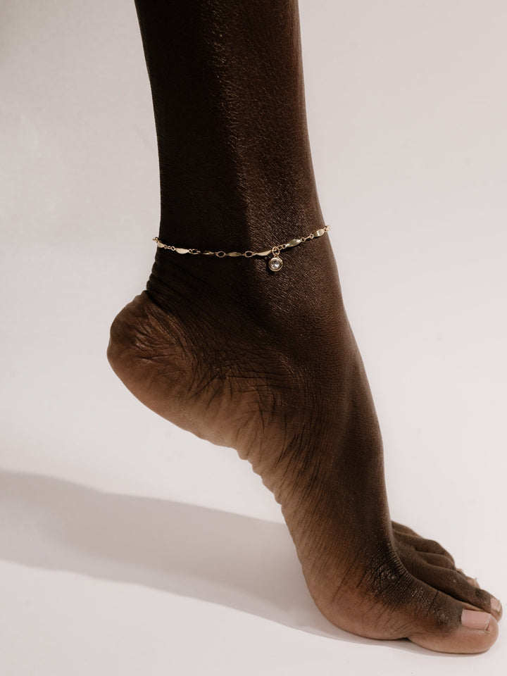 Day Dreamer Anklet with Crystal Charm