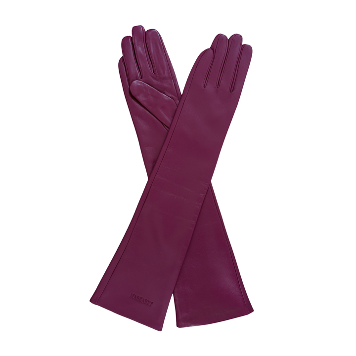 Leather Opera Gloves Berry