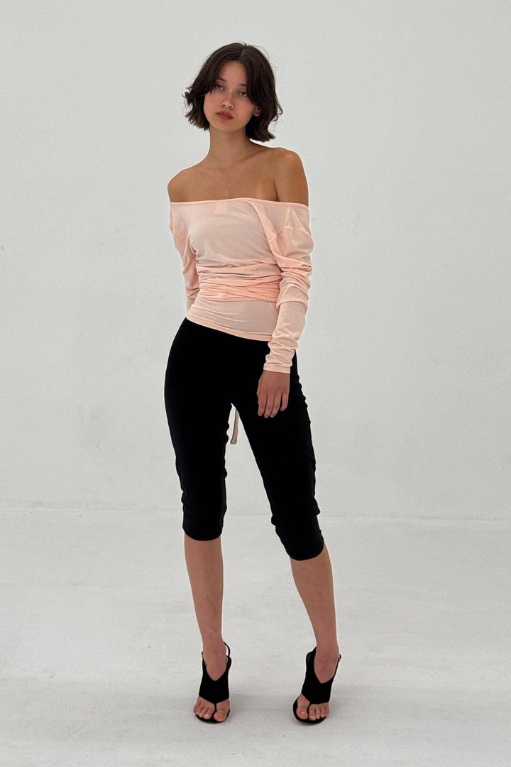 Ballerina Wrap Top Powder Pink