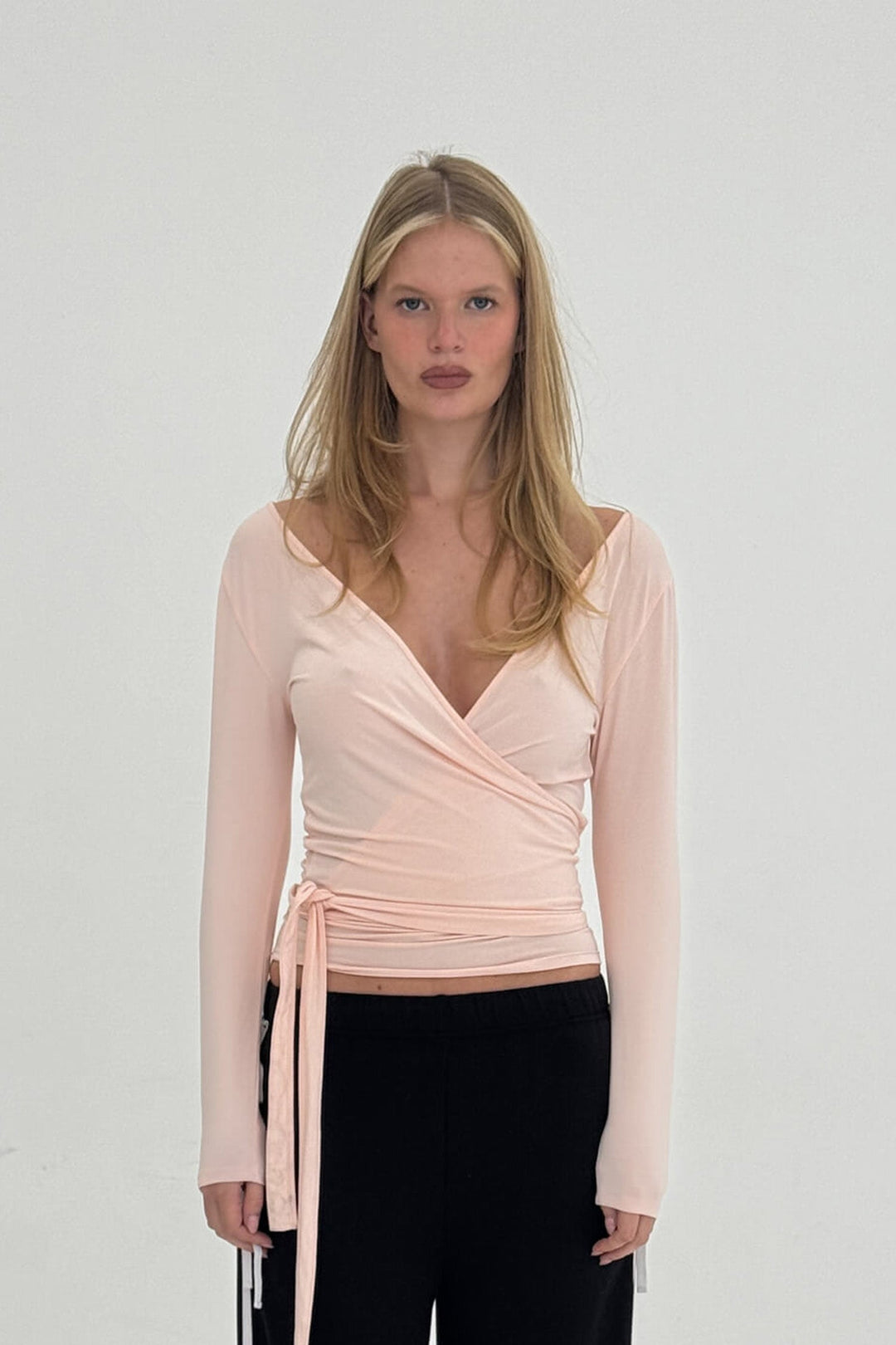 Ballerina Wrap Top Powder Pink
