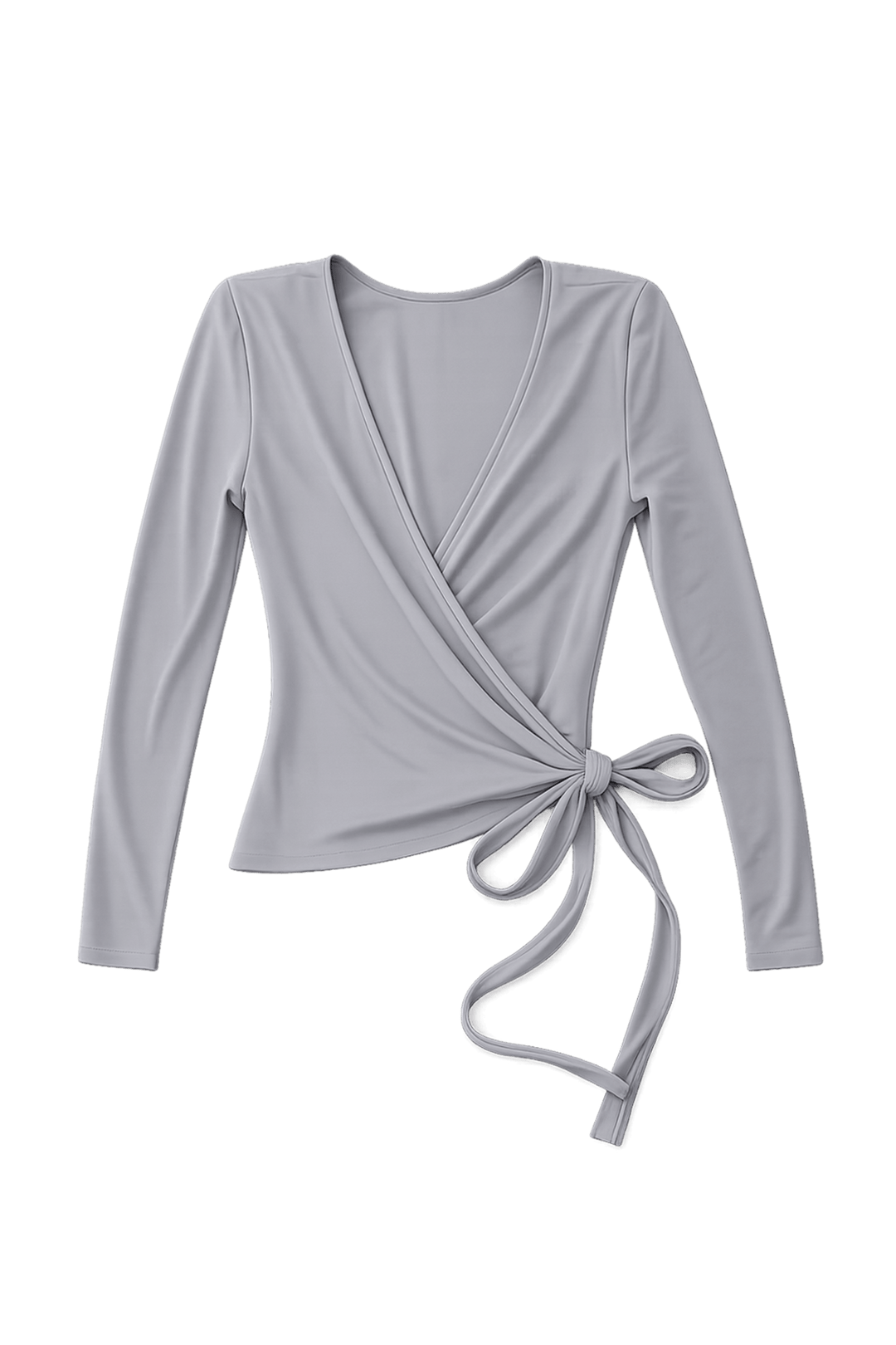 Ballerina Wrap Top Gray