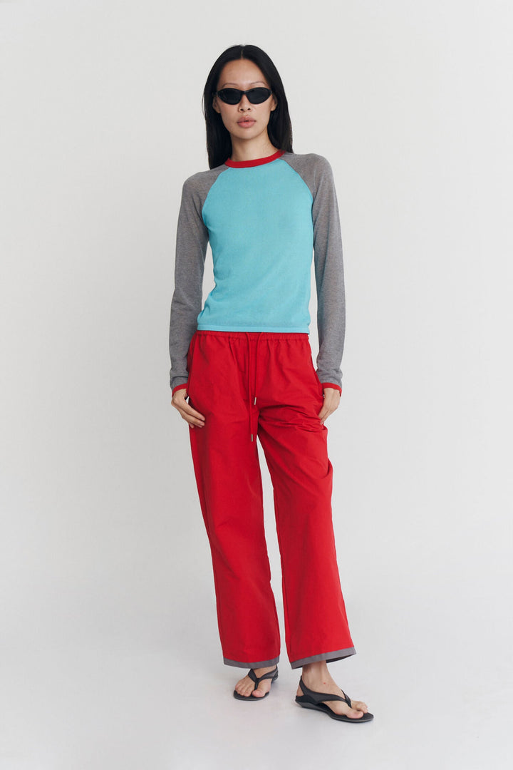 Mirinae Raglan Knit Top Geleira Multi