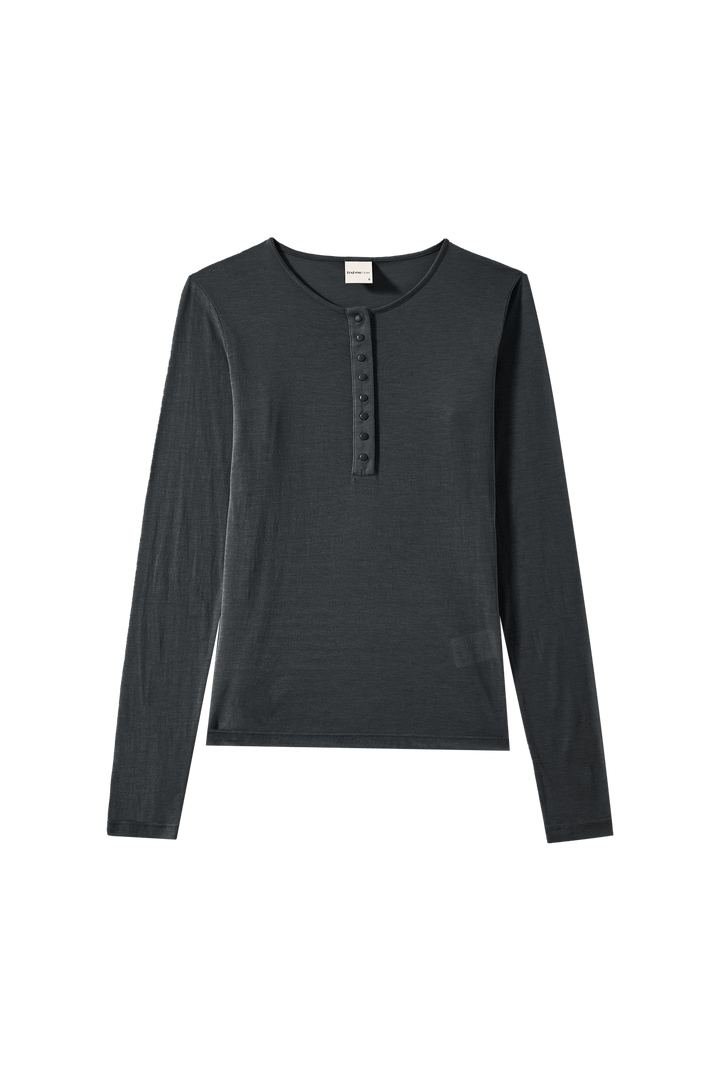 Haram Henley Top Charcoal
