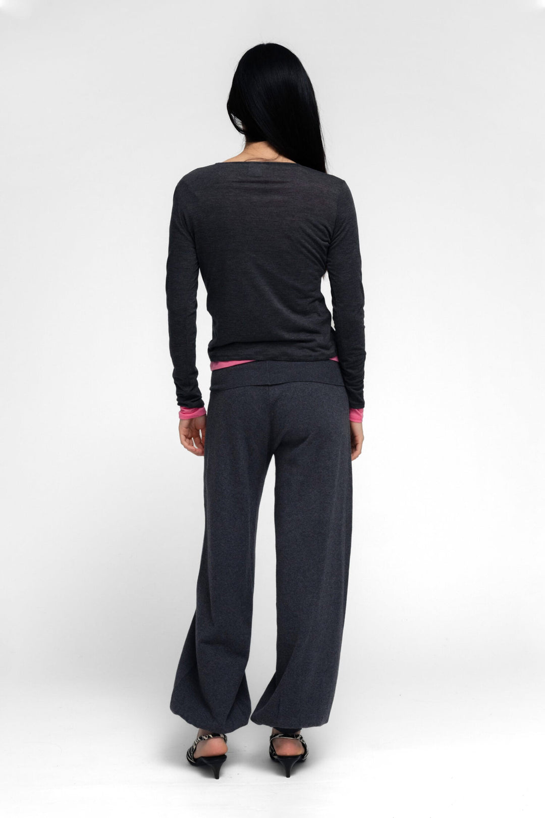 Haram Henley Top Charcoal