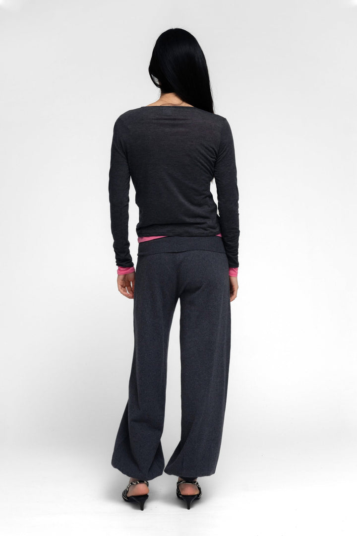 Haram Henley Top Charcoal