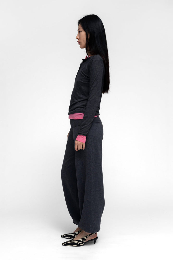 Haram Henley Top Charcoal