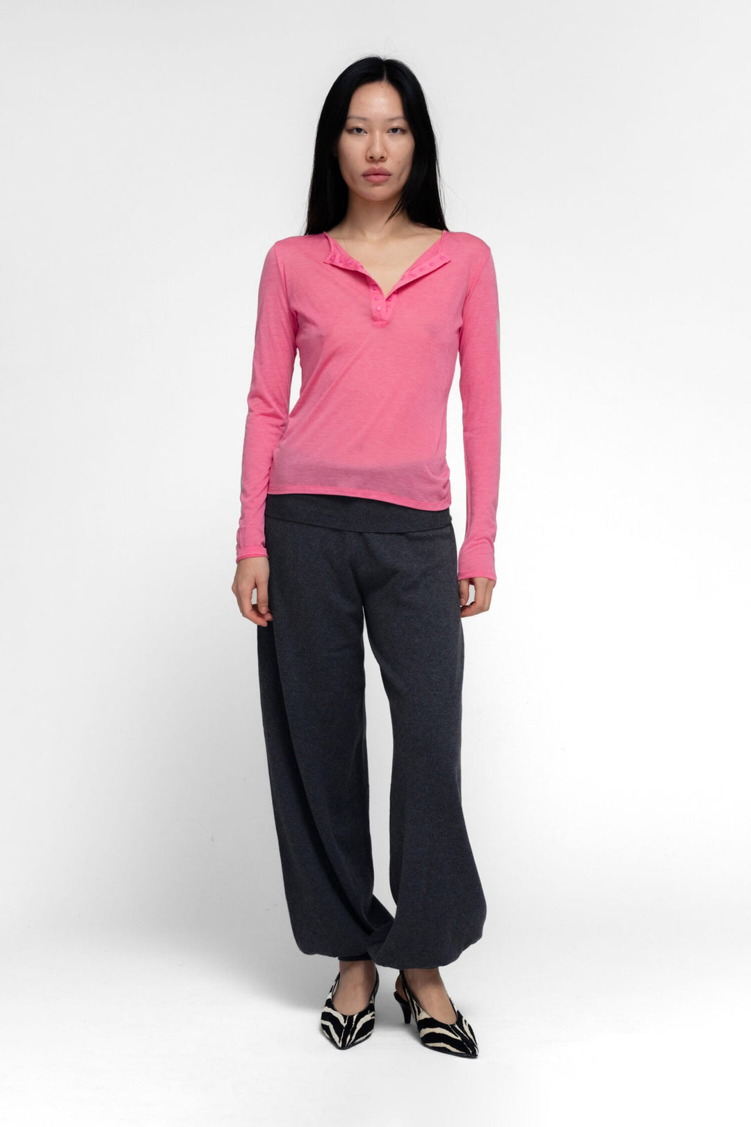 Haram Henley Top Pink