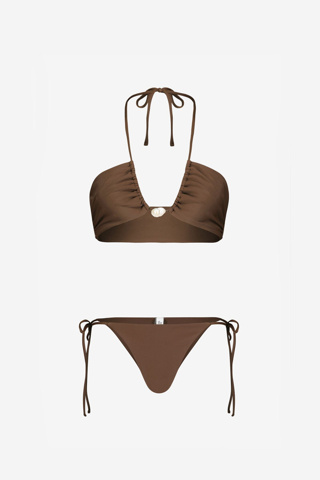 Bahia Bikini with Pearl in Brown