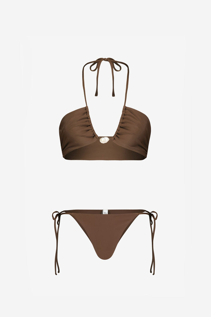 Bahia Bikini with Pearl in Brown
