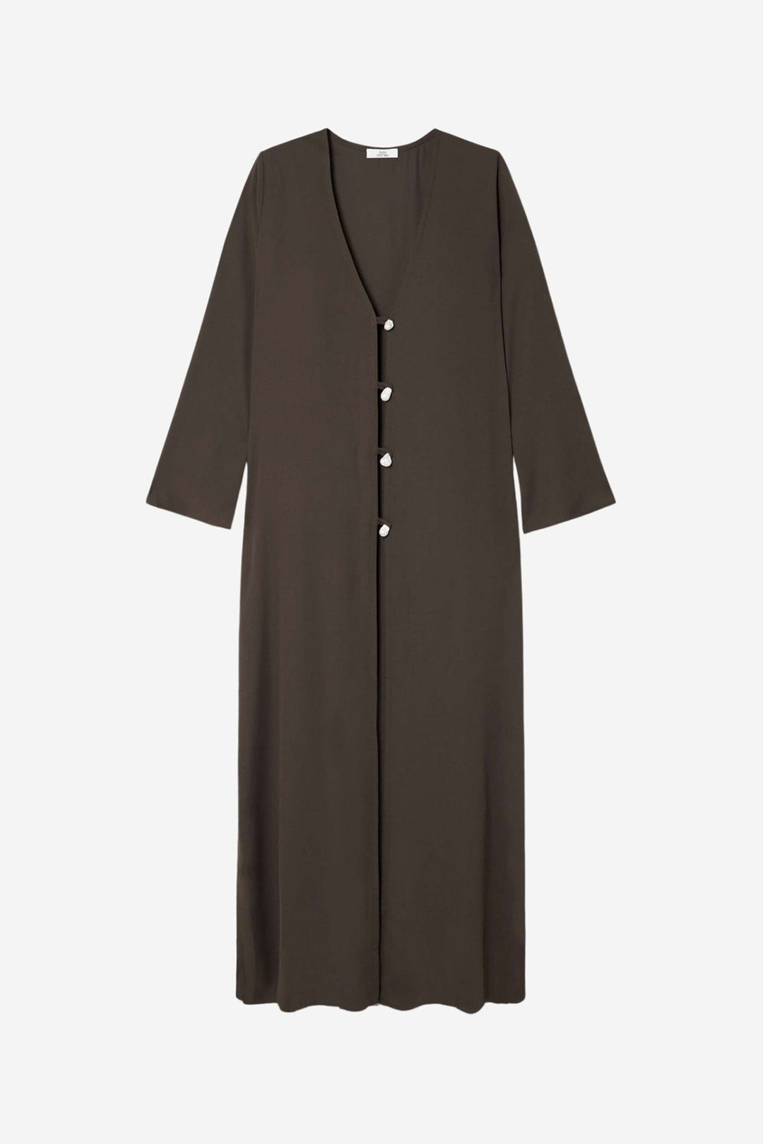 Pearl Kaftan Dress in Brown