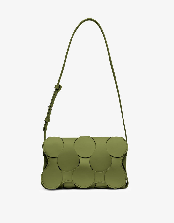 Gigi Leather Crossbody Moss