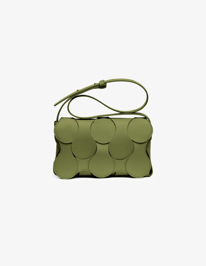 Gigi Leather Crossbody Moss