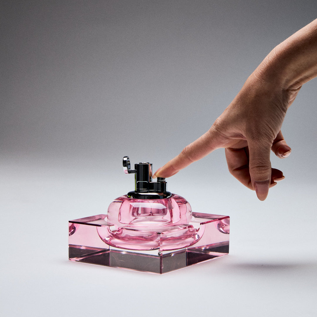 Glass Tabletop Lighter Blush Pink