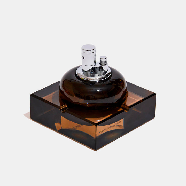 Glass Tabletop Lighter Espresso