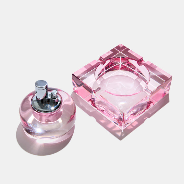 Glass Tabletop Lighter Blush Pink