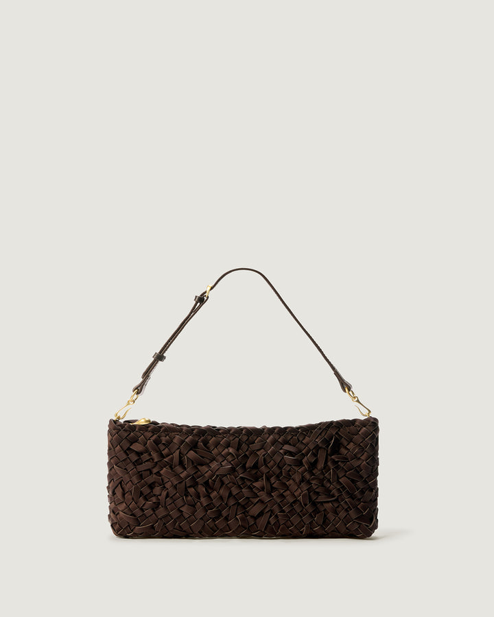 Gala Clutch Nest Weave Chocolate