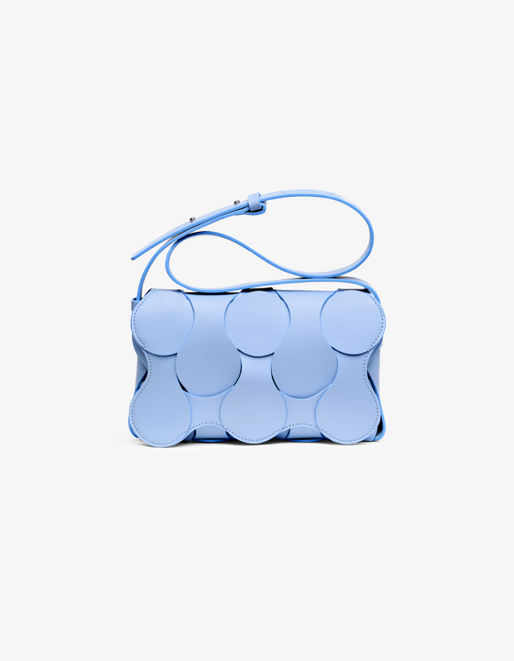 Gigi Leather Crossbody Sky