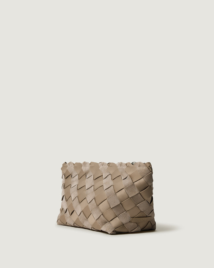 Gigi Large Clutch Suede &amp; Neoprene Bluff