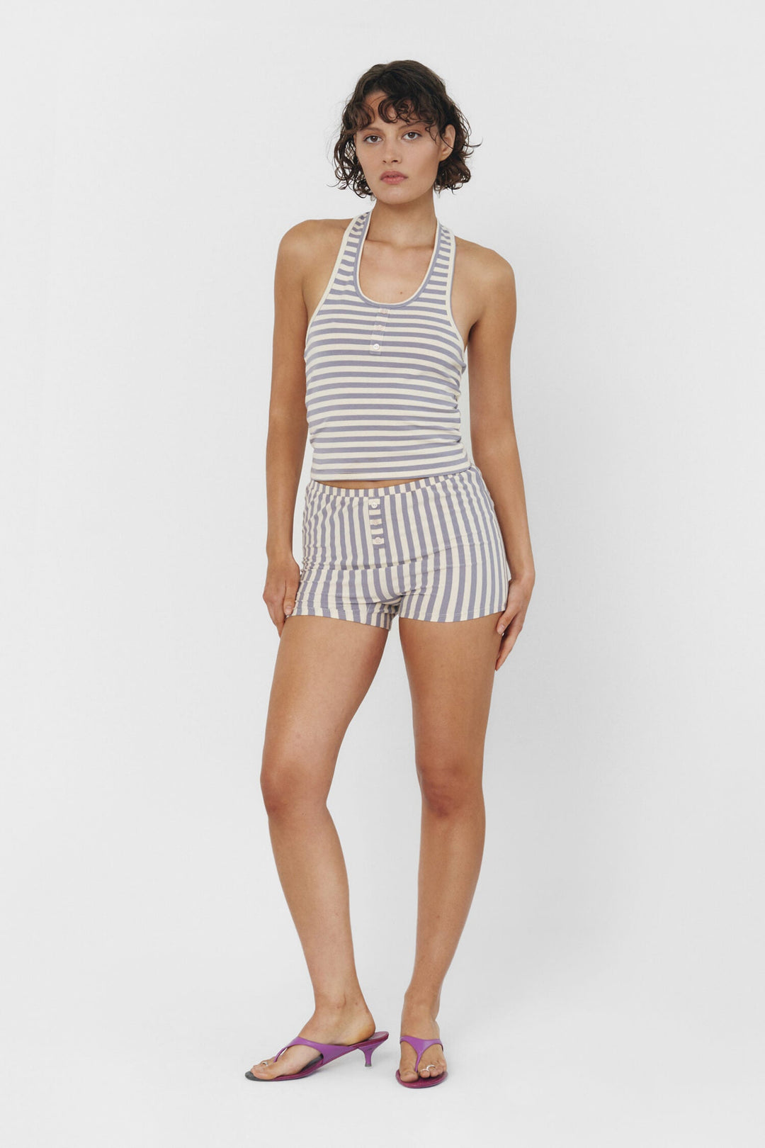 Bruna Halter Top Seaside Stripe