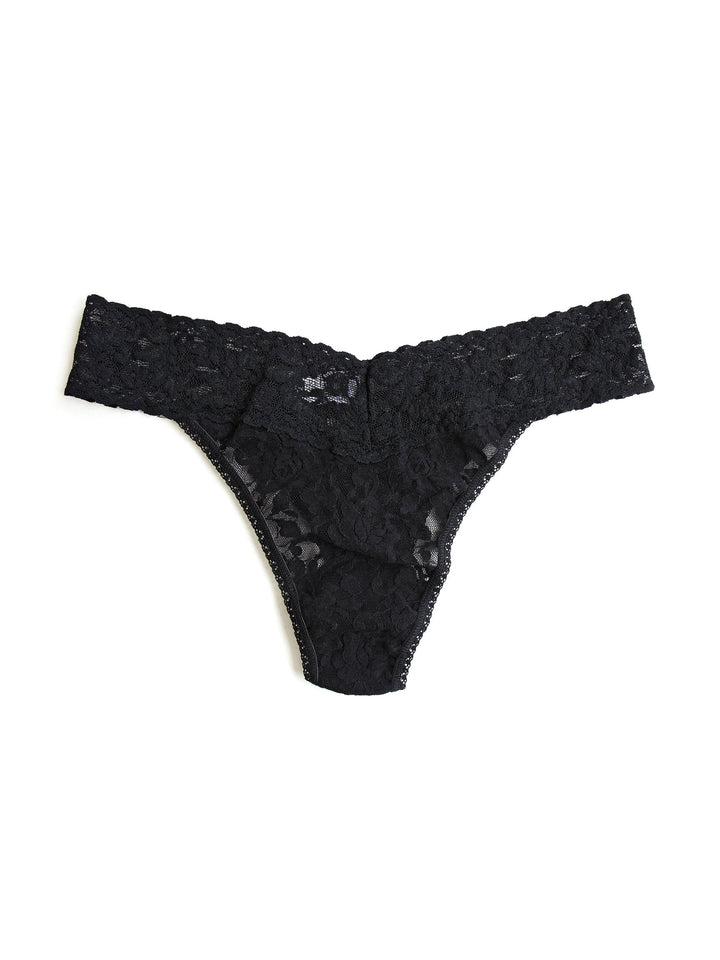 Signature Lace® Original Rise Thong Black