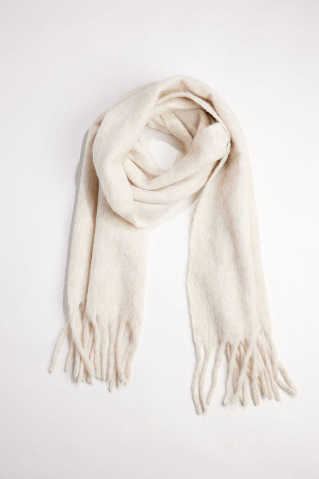 Cozy Solid Fringe Scarf