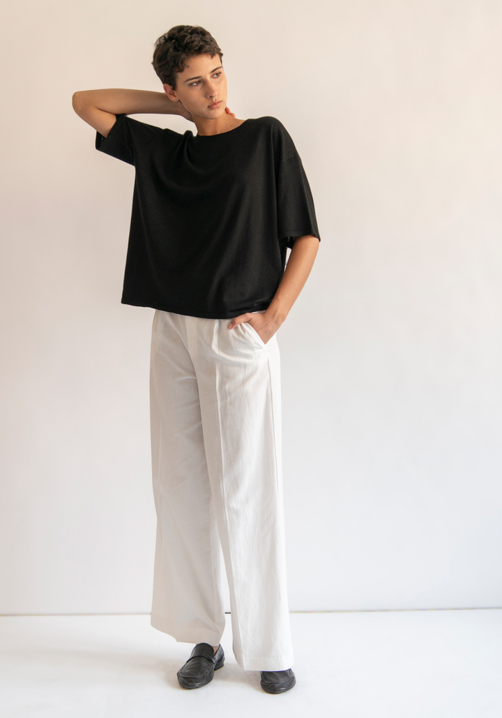 Hazel Superfine Cashmere Top