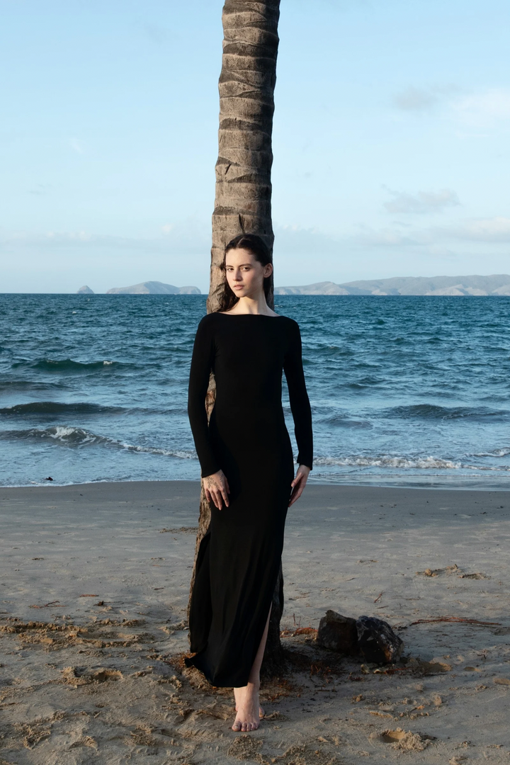 Costa Dress with Cowries in Black