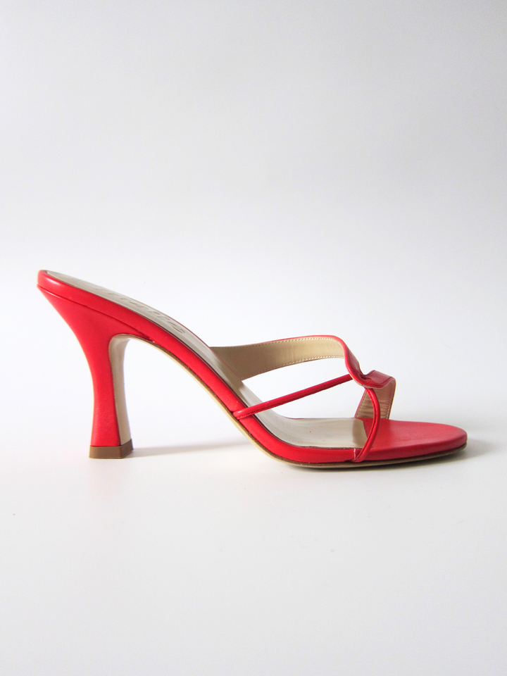 Kitty Heeled Leather Sandal