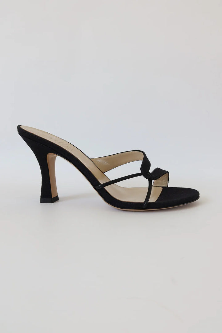Kitty Heeled Leather Sandal