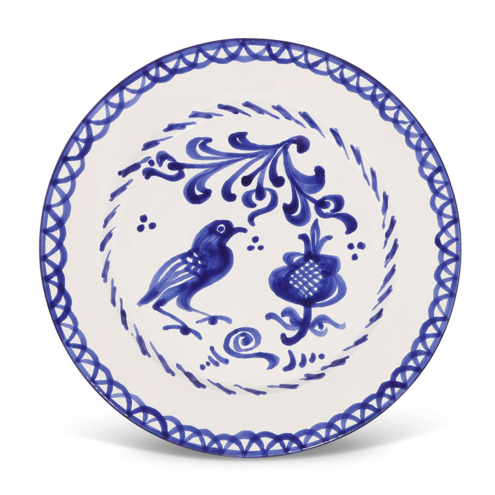 Dinner plate with hand painted designs