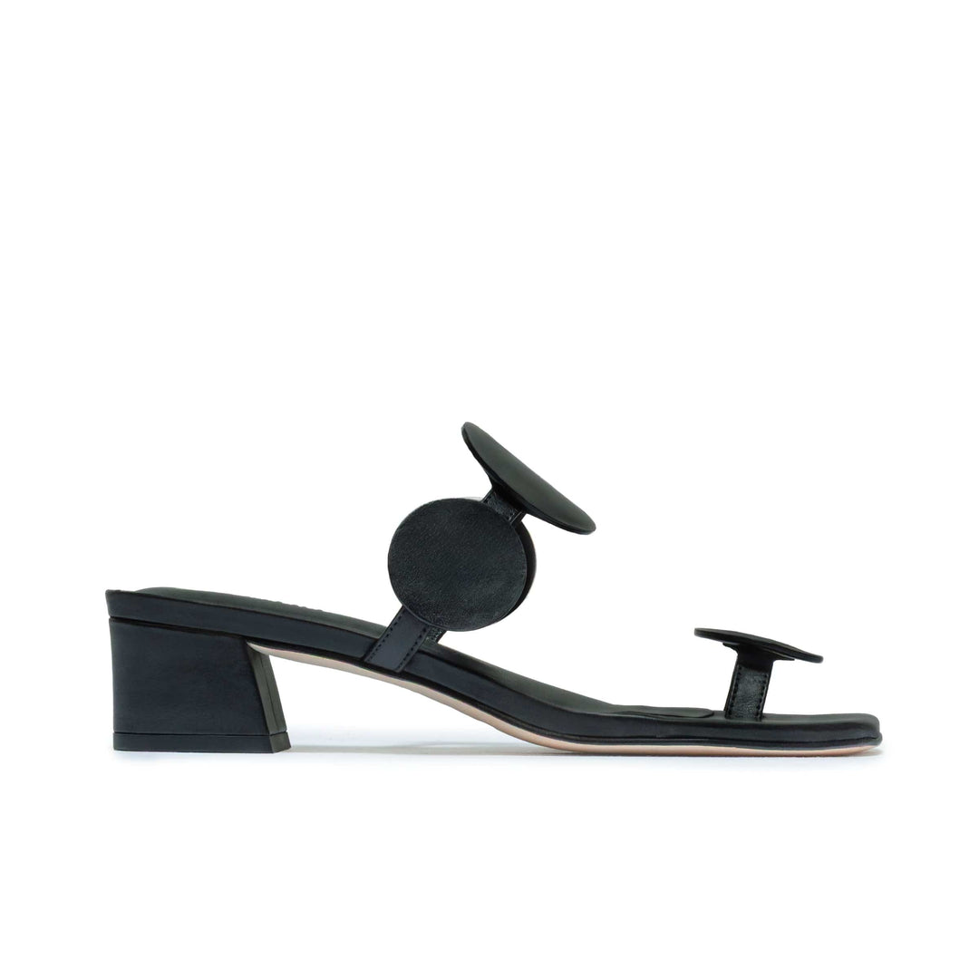 Jupiter Moon Low Heel Sandal Black